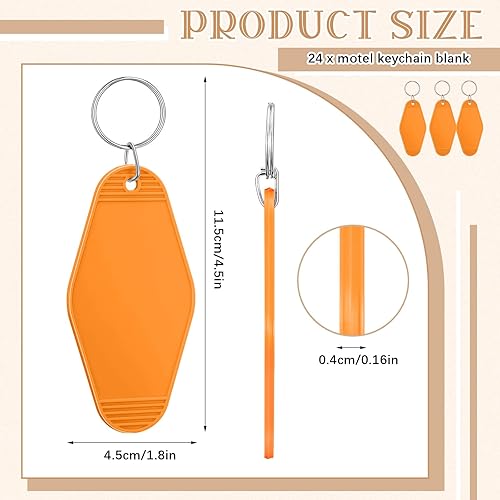 Miniatura 2 de Pinkunn 24 llaveros vintage de motel para bricolaje, llaveros de hotel en blanco, transferencia de calor, llaveros en blanco, sublimación a granel,
