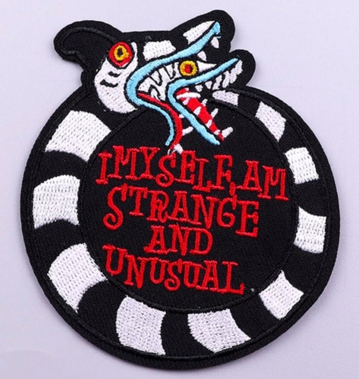 Sandworm Sand Worm Beetle The Ghost with The Most Comedy Movie Juice 3.5" Iron On Embroidered Thermoadhesive Patch for Clothing (Pack of 2)