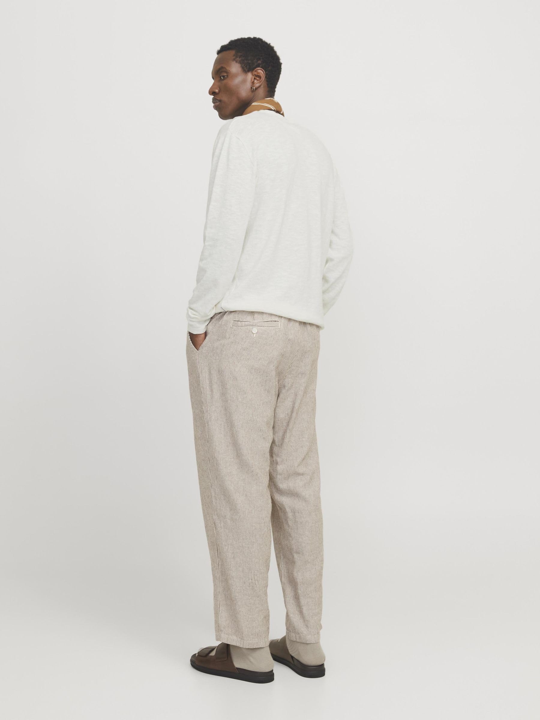 JACK & JONES Męski sweter z dzianiny Jjesummer Knit Crew Neck Sn, Cloud Dancer, S