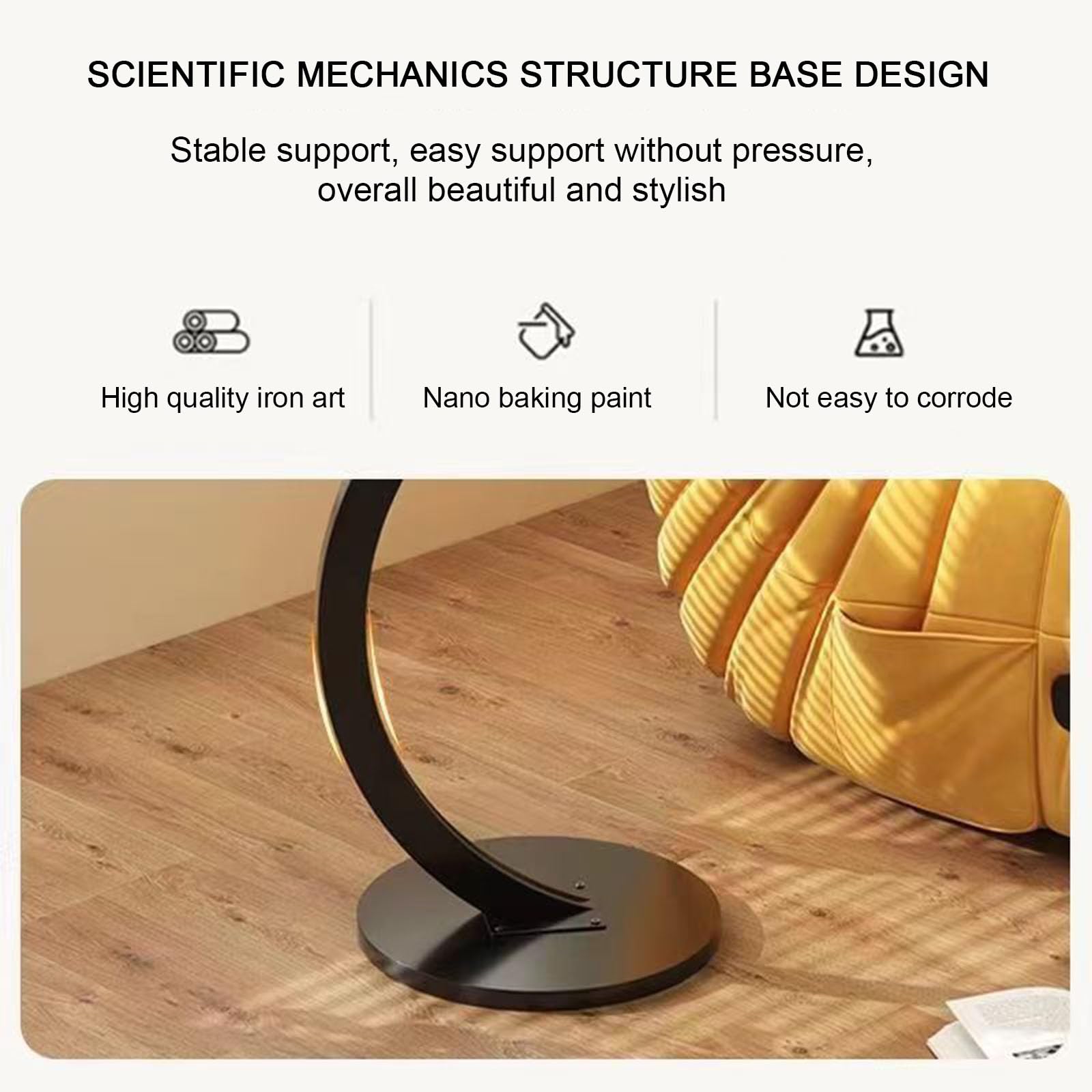 Table d'appoint, Table Basse, Table de Chevet, Table d'appoint en C, Tables de canapé Qui Glissent en Dessous, Petite Table d'appoint, Table étroite pour Chambre à Coucher D