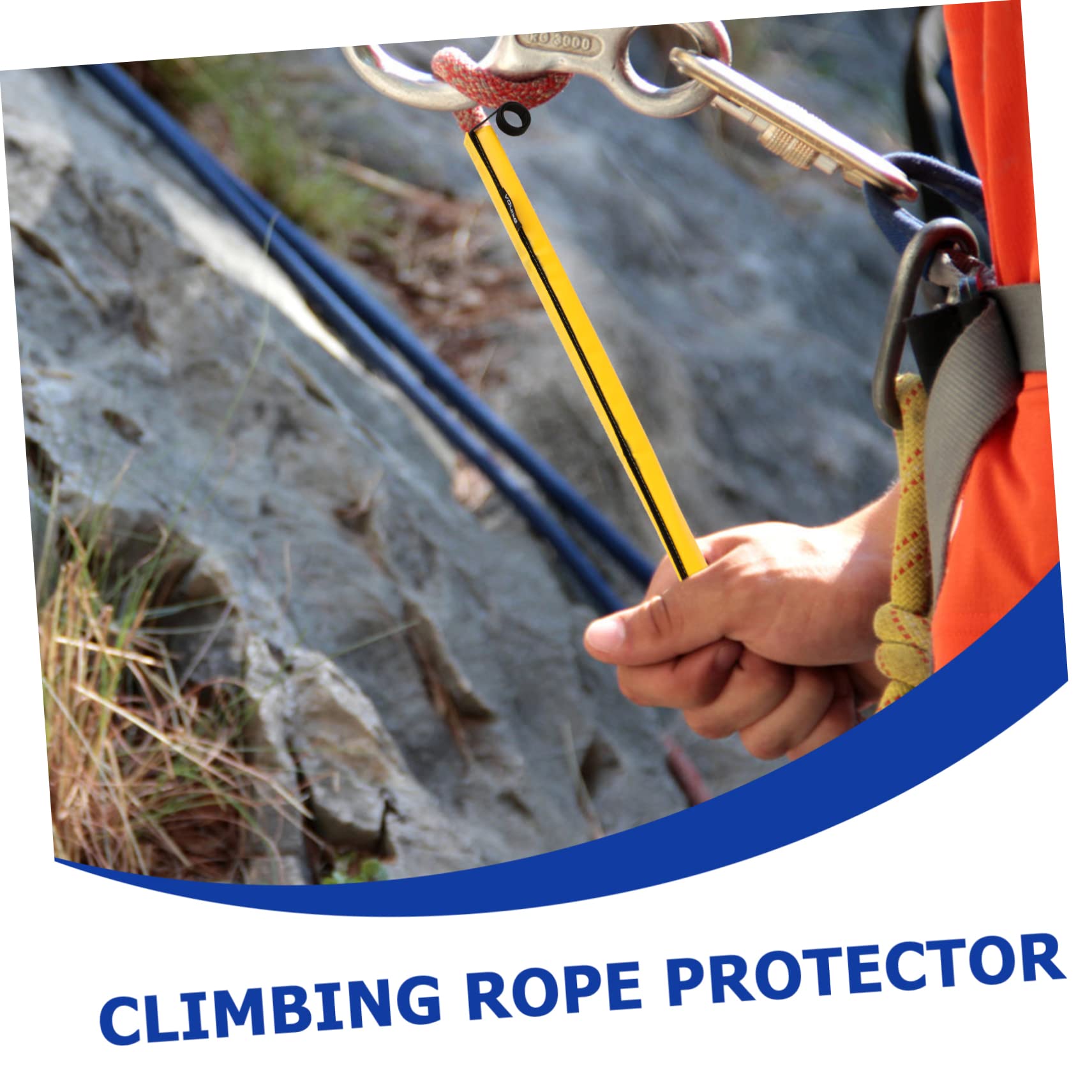 Anneome Rope Protector Climbing Mountaineering Accessory Waterproof Abrasion 95cm Long Yellow