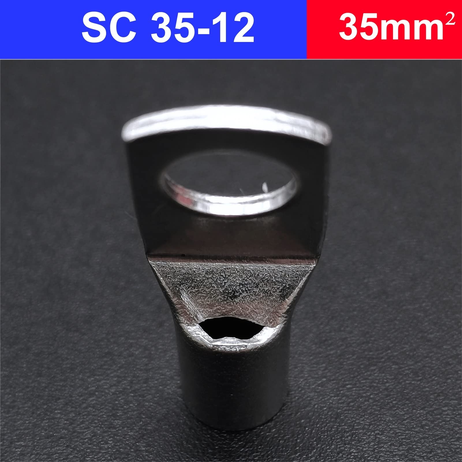 Ringkabelschuhe 10 STÜCKE/5 STÜCKE Sortiment Verzinnte Kupferösen Ring Crimp Terminal Draht Schweißen Kabelstecker Anzug SC16-6 SC25-8 SC35-8(Sc35-12,10PCS)
