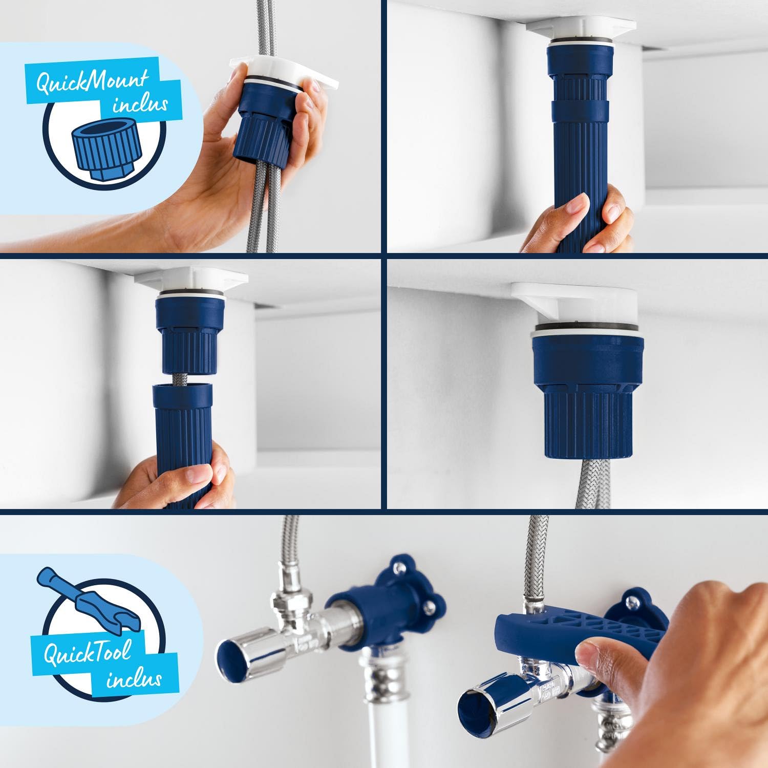 GROHE Dice Mitigeur monocommande Taille XL pour vasque à poser (Robinet pour Lavabo de Salle de bain, Facile à installer avec QuickTool inclus, Economie d'eau), Noir Mat,1018922430