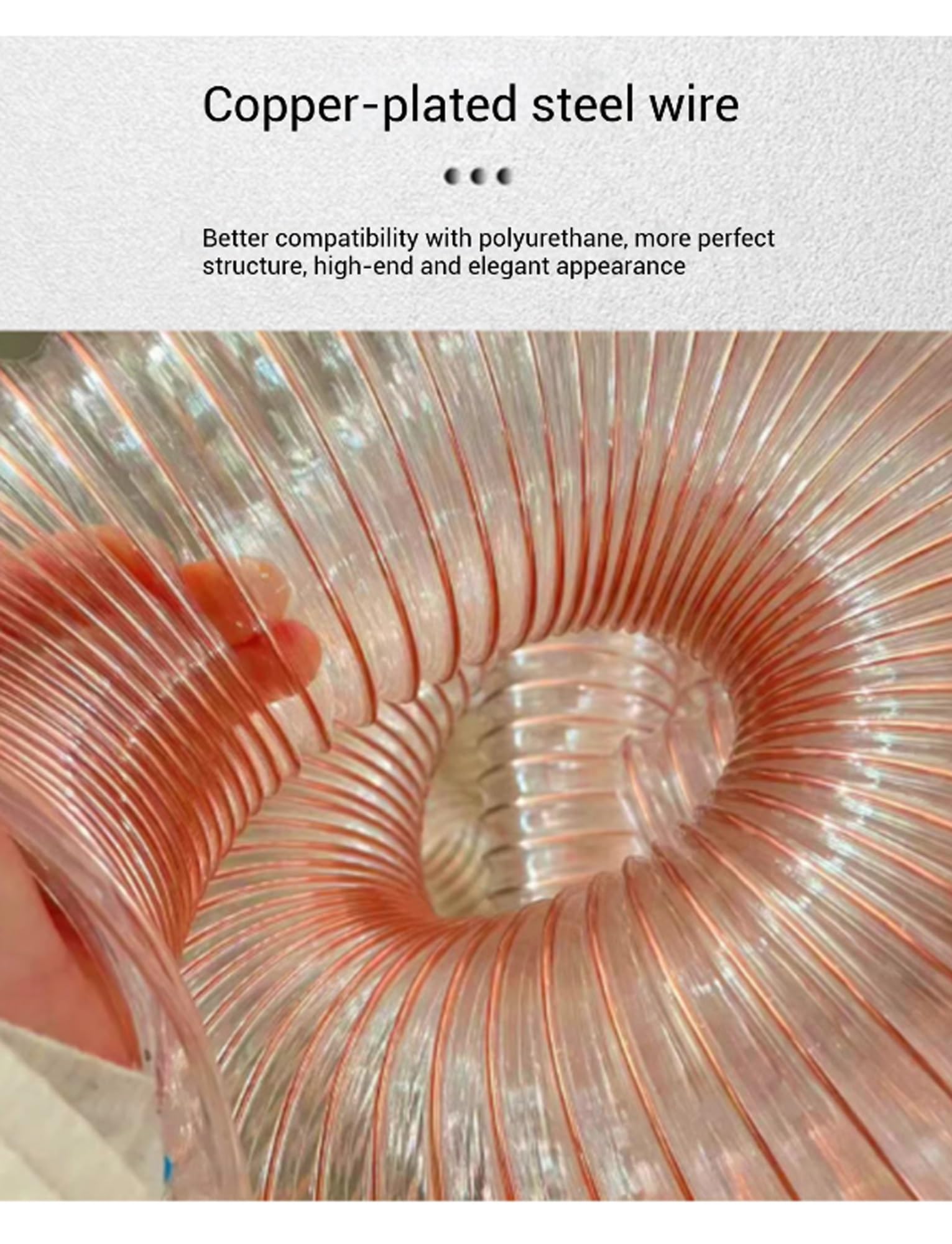 Manguera Flexible De PVC para Recolección De Tuberías, Diámetro De 3 A 12 Pulgadas, 32,8 Pies, 0,4 Mm De Espesor, Resistente A Pinchazos, De Poliuretano con Alambre De Acero Revest