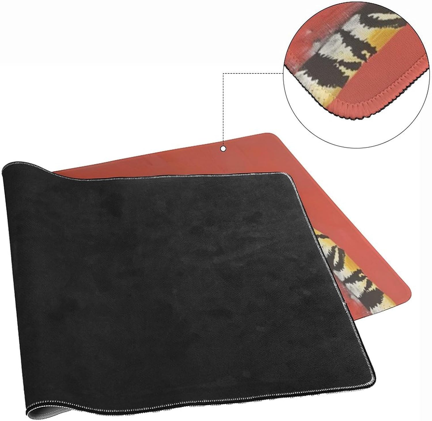 Tiger Large Mouse Pad Mousepad Funny Retro Red Animal Mouse Pad Desk Pad Mat Desk Mat for Keyboard Computer Pad for Gaming Home Office Supplies 40x90cm