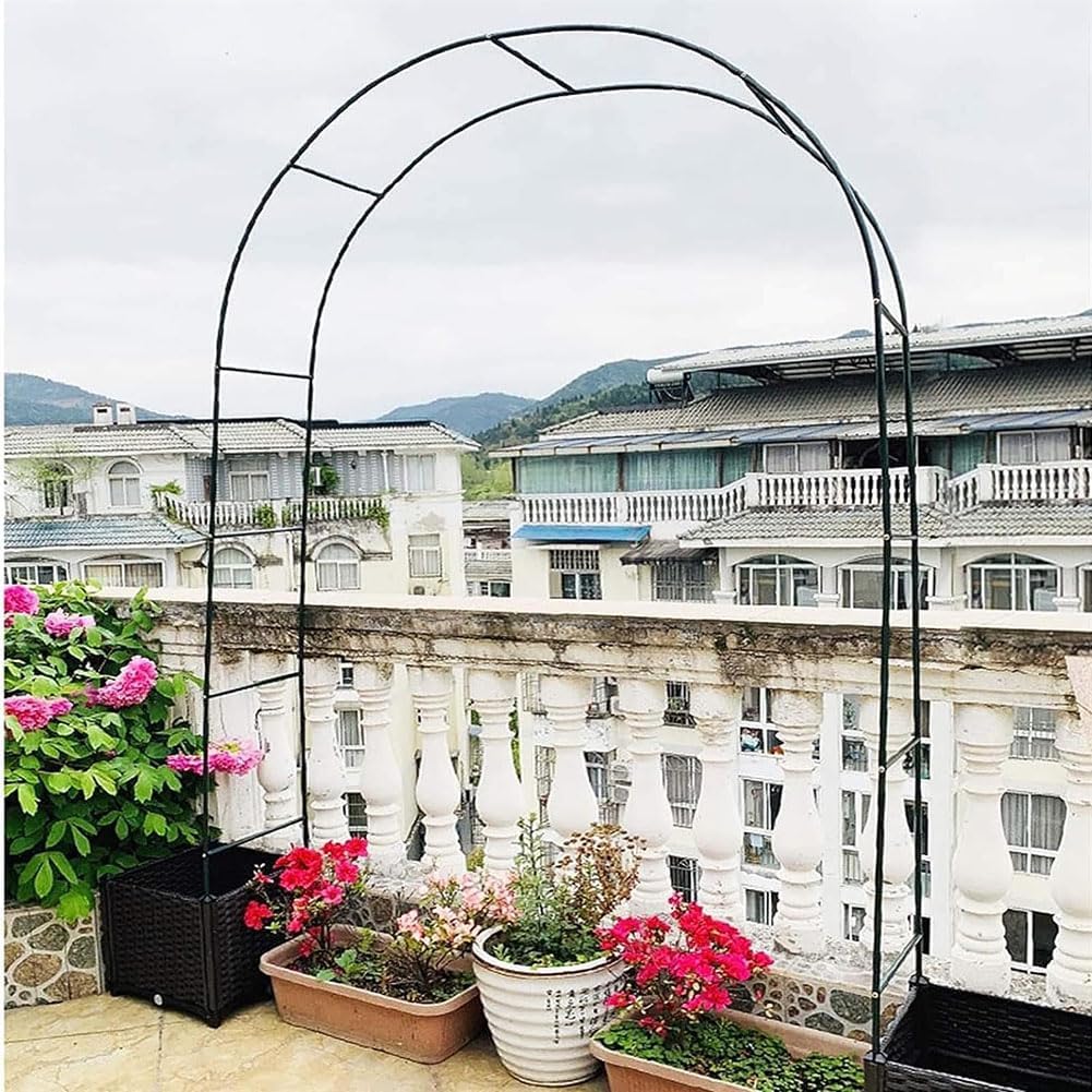 Large Garden Arch, Extra Wide 300/350Cm Garden Arbor Archway, Rose Arch for Roses Climbing Plants Support Wedding Arch Extra Tall Pergola Trellis Grape Vines Archway,Green,W3.5M*H2.2M