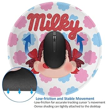 Amazon.co.jp: ペコちゃん 丸形 ゲーミングマウスパッド