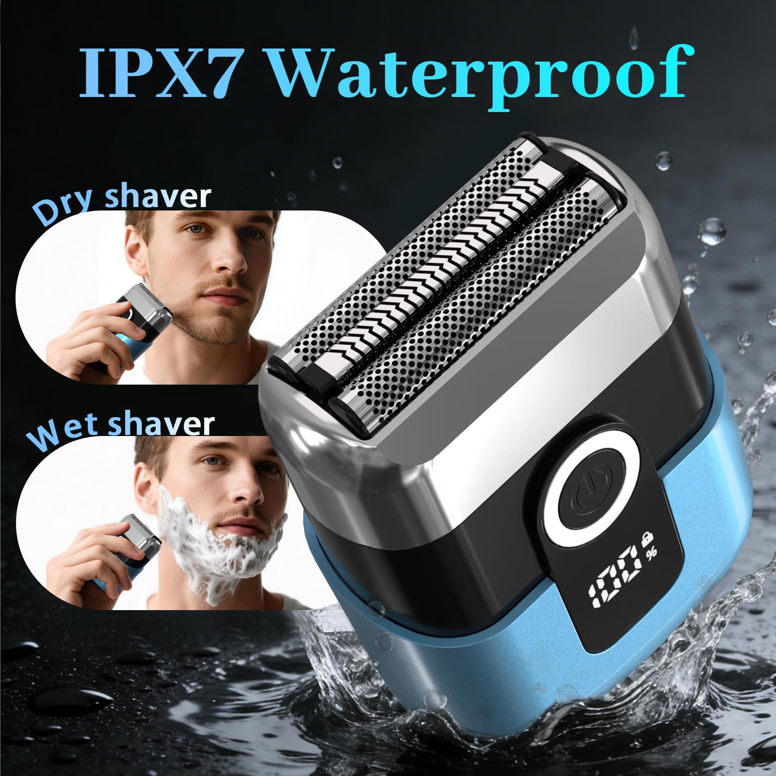 HENZILO Electric Foil Shaver for Men, Cordless Wet/Dry Razor