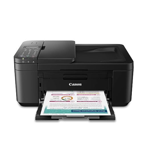 Canon PIXMA TR4720 - All-in-One Wireless Printer for Home Use, Print, Copy, Scan, and Built-in Fax, with Auto Document Feeder, Mobile Printing, Black