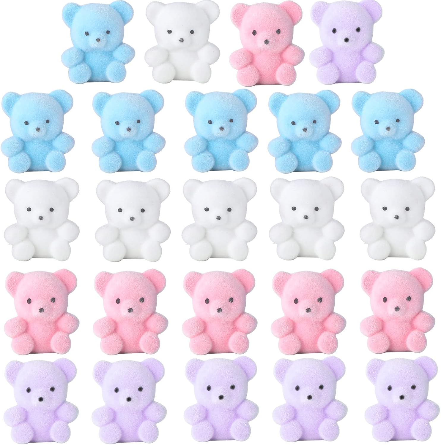 Aoriher 24 Pcs Miniature Flocked Plush Mini Bears Jordan Ubuy