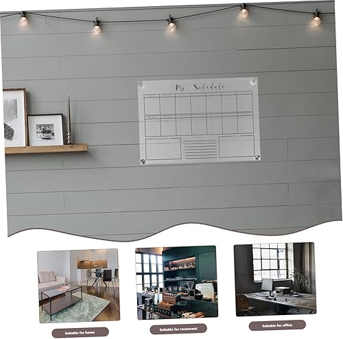 Miniatura 3 de 1 juego de pizarra de planificador semanal, menú de borrado en seco, mini congelador, pizarra de calendario de borrado en seco, pizarra blanca,