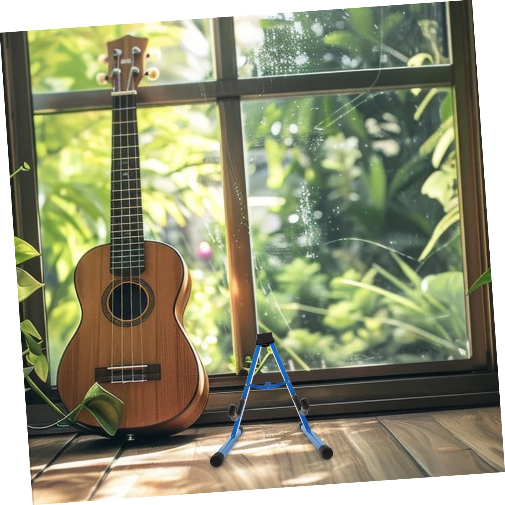 Soporte De Guitarra De Hierro a Forma y Portátil Soporte Eléctrico y Guitarra Eléctrica Para Estudio y Práctica