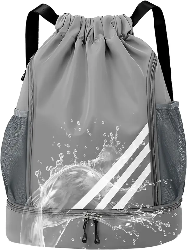 Mochila Esportiva Impermeável para Academia, Bolsa Grande com Compartimento para Tênis e Itens Molhados - Futebol e Treino