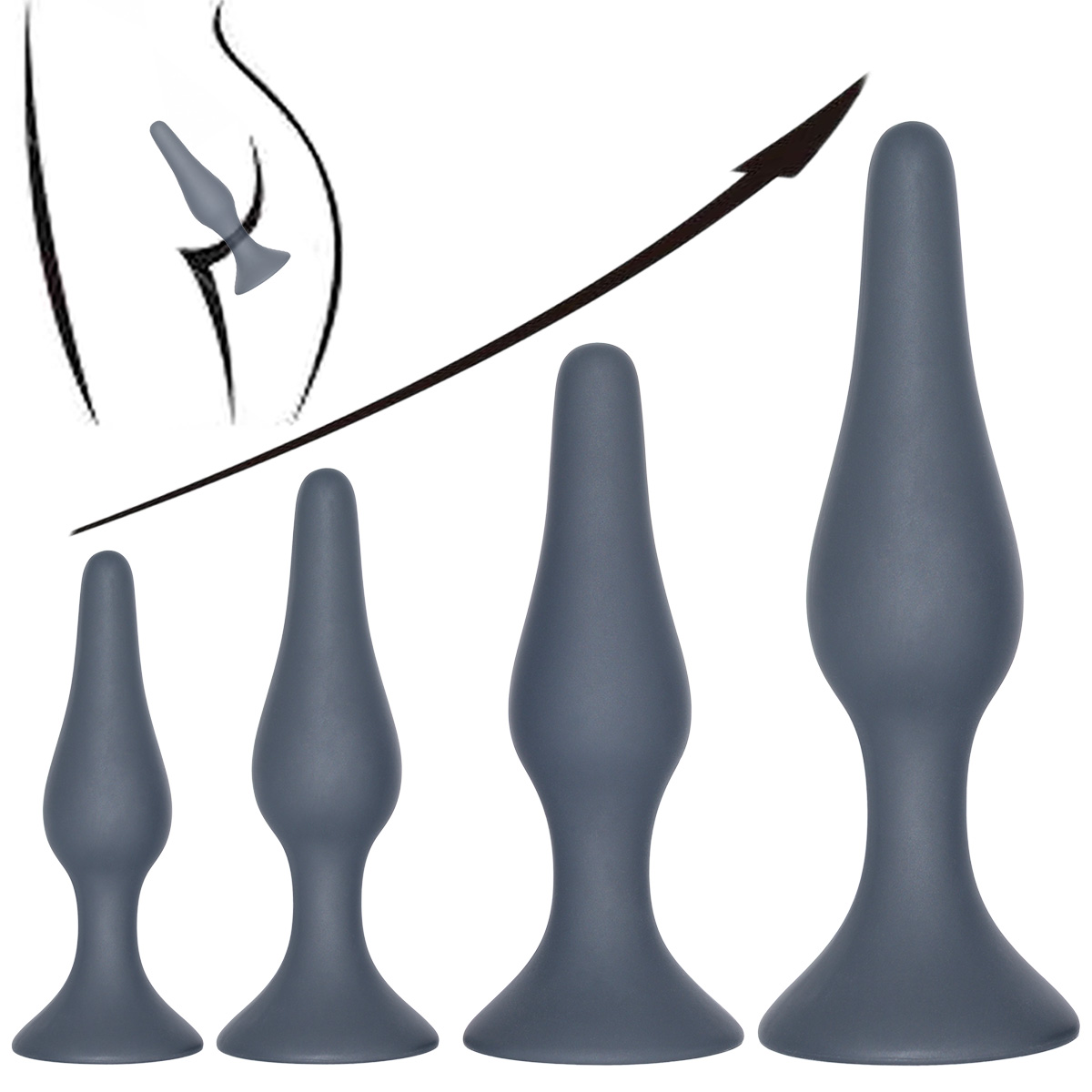 best anal plug for beginner Lovehoney Classic Silicone Beginner's Butt Plug main image 0