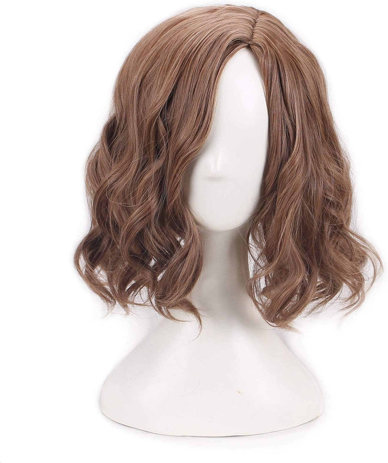 Man's Short Curly Brown Cosplay Wig Halloween Costume Wig