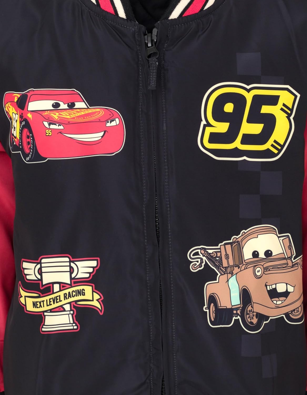Disney Toy Story Cars Zip Up Varsity Bomber Jacket Toddler to Little Kid Sizes (2T - 7-8) - Image 4