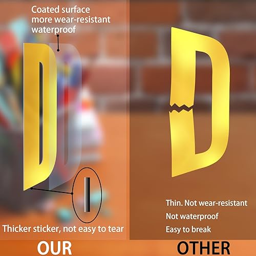 Vista 36 de Calcomanías de letras, 300 piezas, 30 hojas, vinilo autoadhesivo, impermeable, números de buzón, alfabeto para buzón, ventana, puerta, letrero, Negro