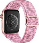 Lerobo Elastic Band Compatible with Apple Watch Band 44mm 45mm 42mm 49mm 46mm Men Nylon Solo Loop Sport Strap for iWatch Ultra 3 2 1 SE SE2 SE3 Band iWatch Series 11 10 9 8 7 6 5 4 3 2 1 Women, Black