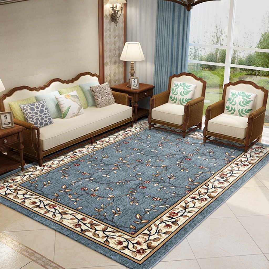 Tapis de salon grand format style européen moderne pour table basse