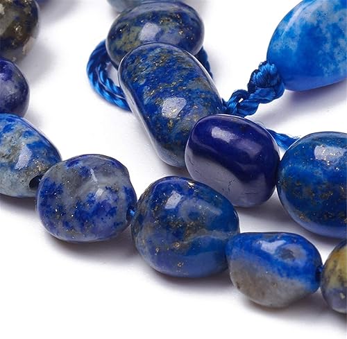 Miniatura 3 de Fashewelry 60 cuentas irregulares de lapislázuli naturales de lapislázuli, cuentas de piedras preciosas de chakra, curación de cristal, cuentas