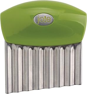 Joie Crinkle Cutter Knife, Wavy Slicer for Potatoes, Vegetables and Fruits, Great for Kids First Cutting Tool, Fun Kitchen Gadget, Stainless Steel, BPA-Free, Colors May Vary