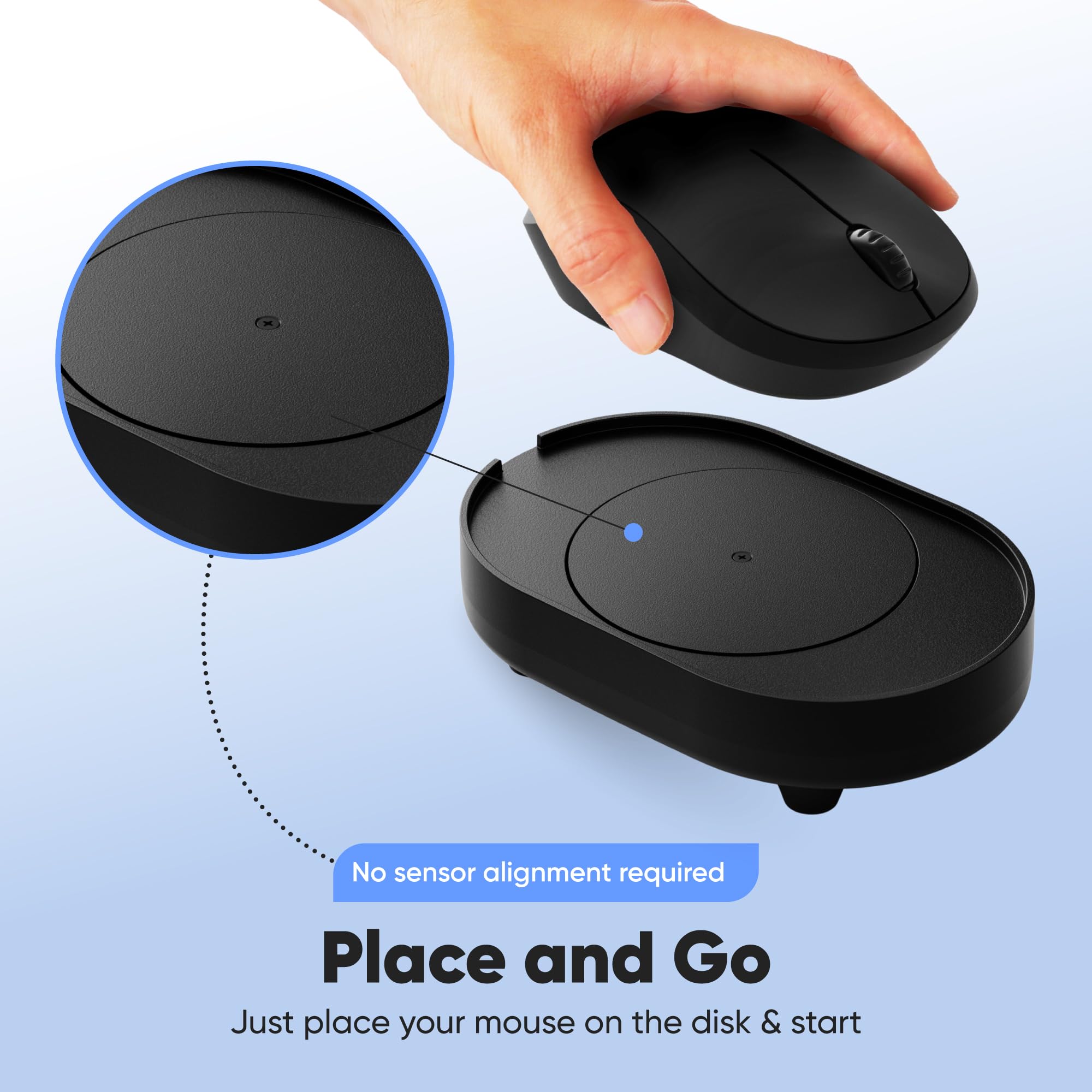 Undetectable Mouse Mover Jiggler, Adjustable Activity, Optional Shut-Off Timer, Random Movement Engine, No Software, Quiet & Undetectable Operation, USA Company (Single Disc) - 5
