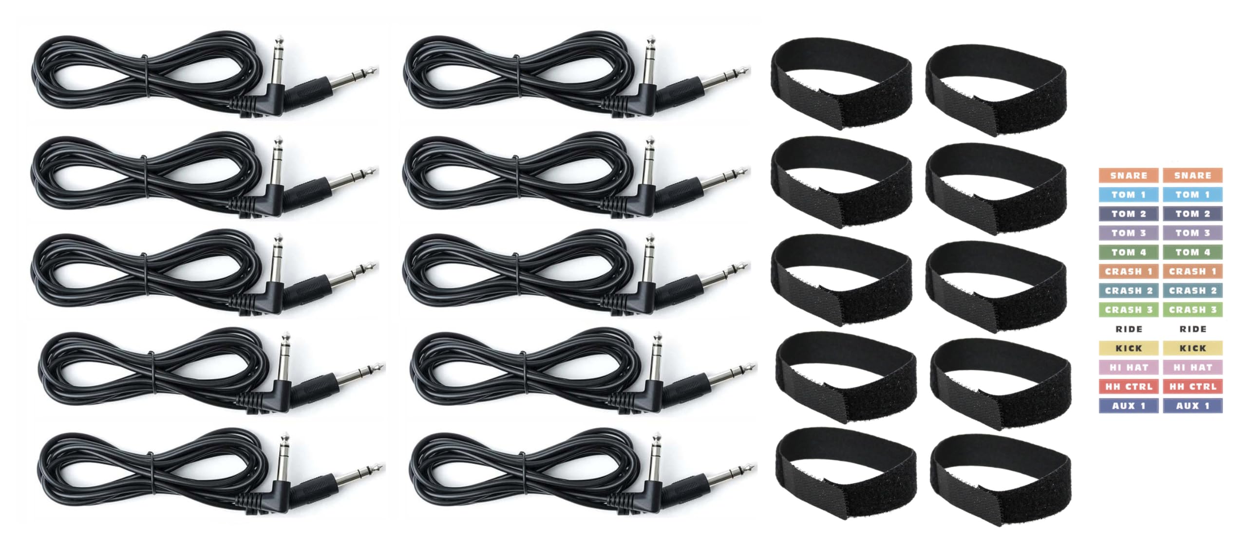 Silverline 10 Cable Connection Kit for eDRUMin 8 MIDI Drum Trigger Interface