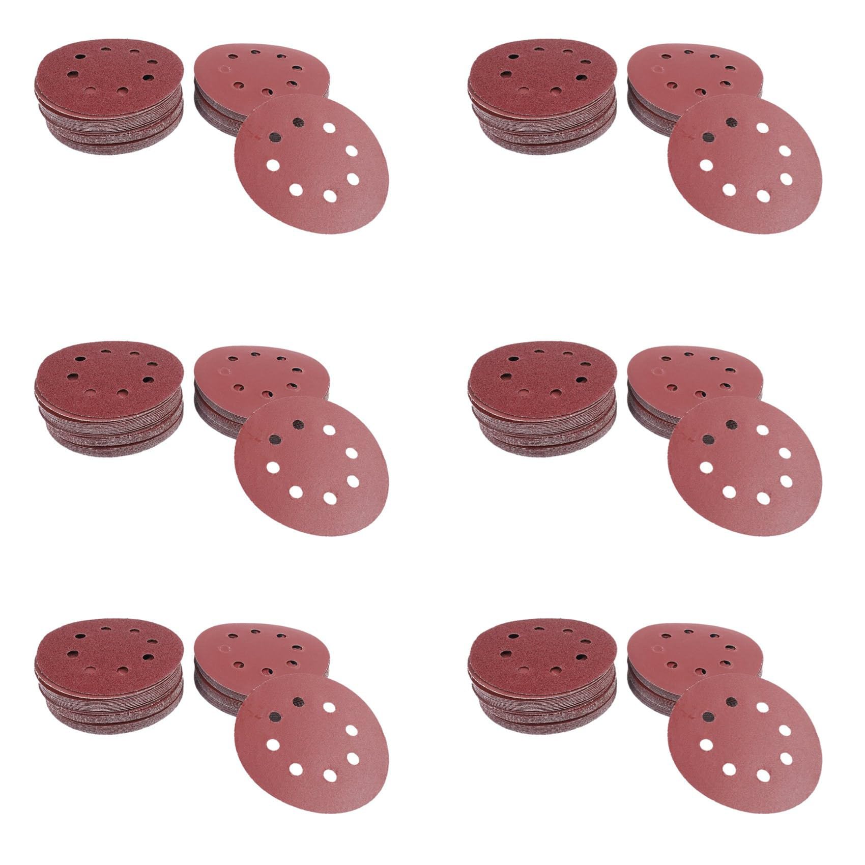 Dischi abrasivi da 5 pollici 360 PZ Carta vetrata assortiti 60 80 120 180 240 320 Per levigatrici cingolate a potenza