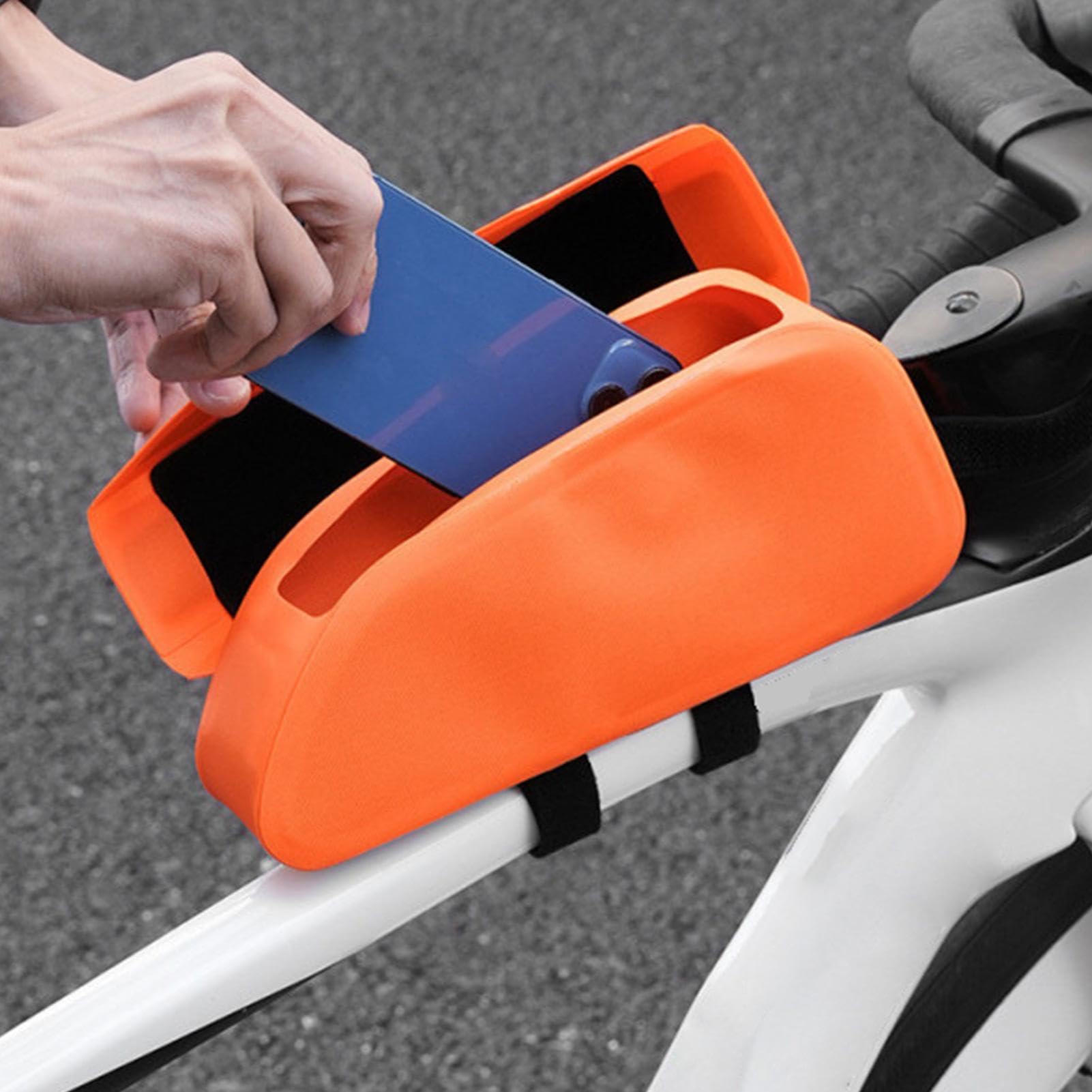 Borse per Bicicletta Borsetta Impermeabile con Chiusura Magnetica | Sacca per il Tubo Superiore Con Chiusura per Attrezzi e Telefono, per Mountain Bike, Viaggio, Attività Outdoor, Pendolarismo