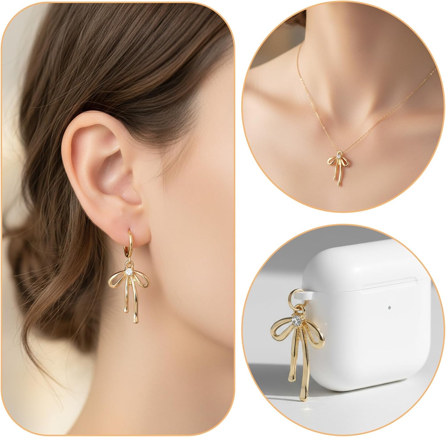 10Pcs Alloy Bowknot Pendants, Gold Bow Charms, Cute Charms for Jewelry Making DIY Crafts Necklace Bracelet Earrings Keychain - Image 6