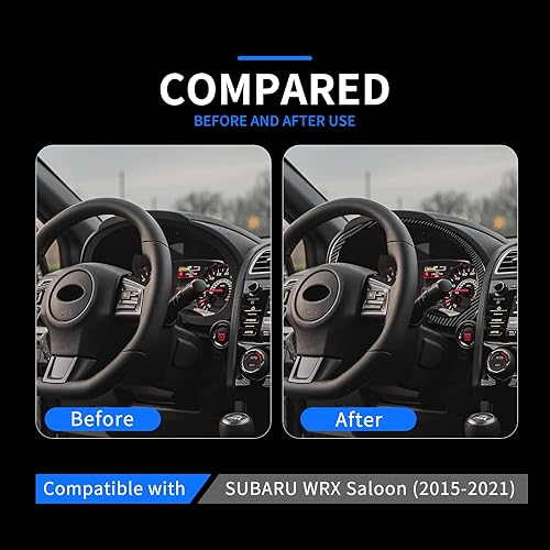 Miniatura 2 de AIRSPEED Adhesivo de fibra de carbono para marco de velocímetro de automóvil, decoración de tacómetro central, decoración interior para Subaru WRX