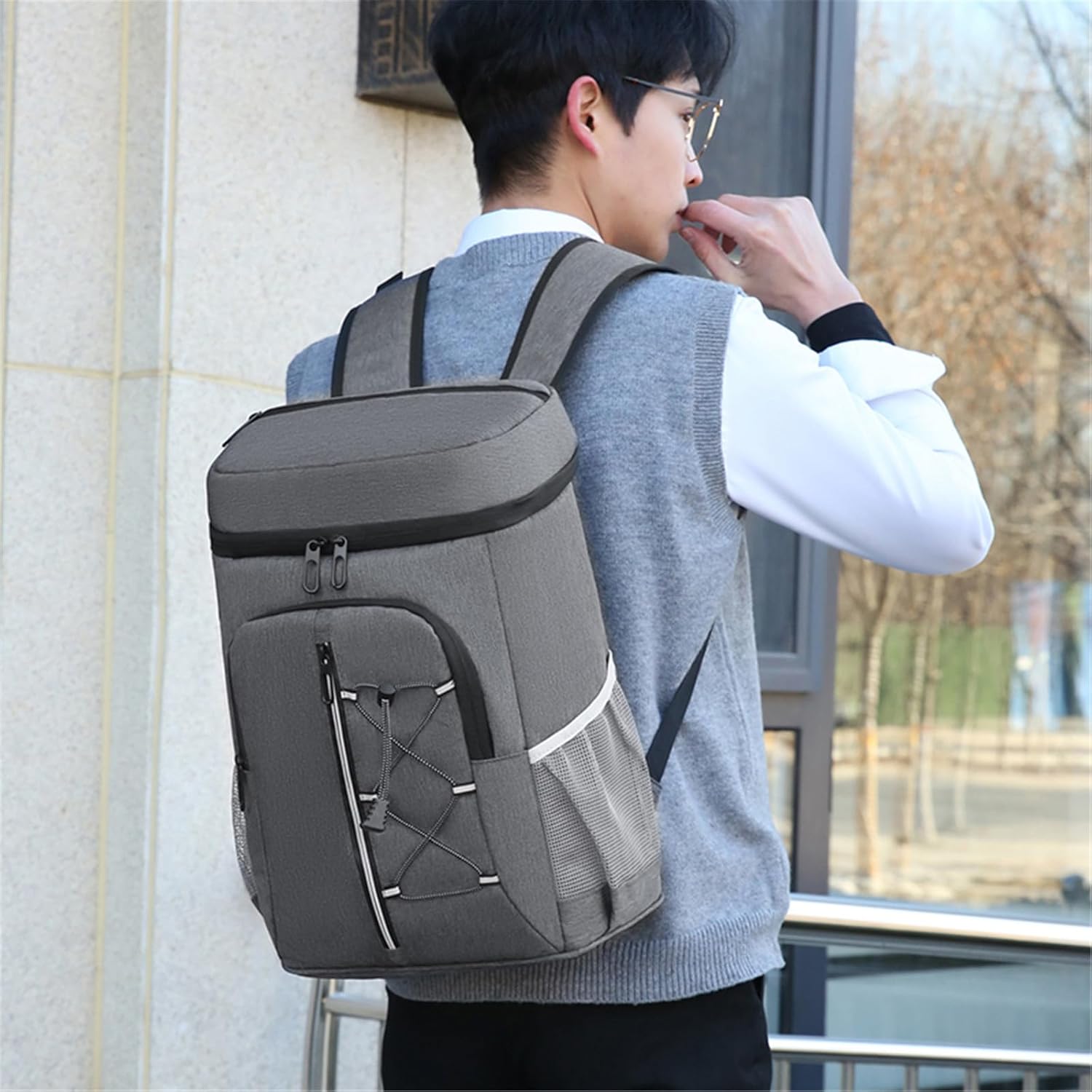 Leakproof Insulated Backpack Cooling Backpack with Handle, Multiple Pocket for Camping, Hiking, Fishing, Sports, Beach