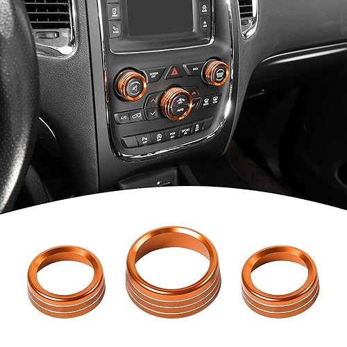 Miniatura 8 de Anillo de perilla de interruptor de volumen de CA compatible con Dodge Charger 2011+Challenger 2015+RAM 2012-2017Durango 2016-2022Chrysler 300C