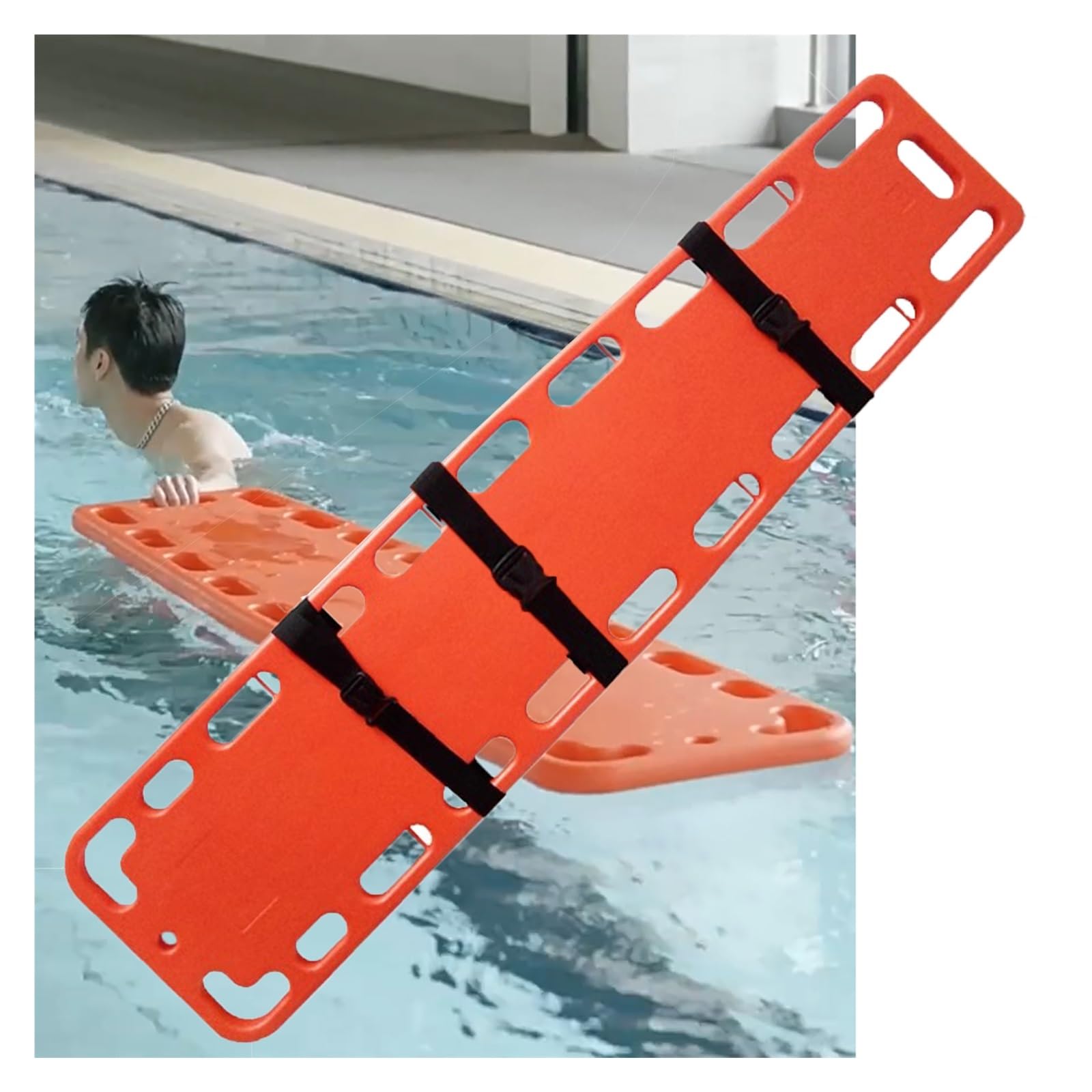 HAIXHX Spineboards Schwimmende Rettungstrage, Kunststoff Wasser Lebensrettungsbrett Wirbelsäulenbrett, Traumabrett Für Den Transport Von Verwundeten Und Kranken, Tragfähigkeit 350lbs
