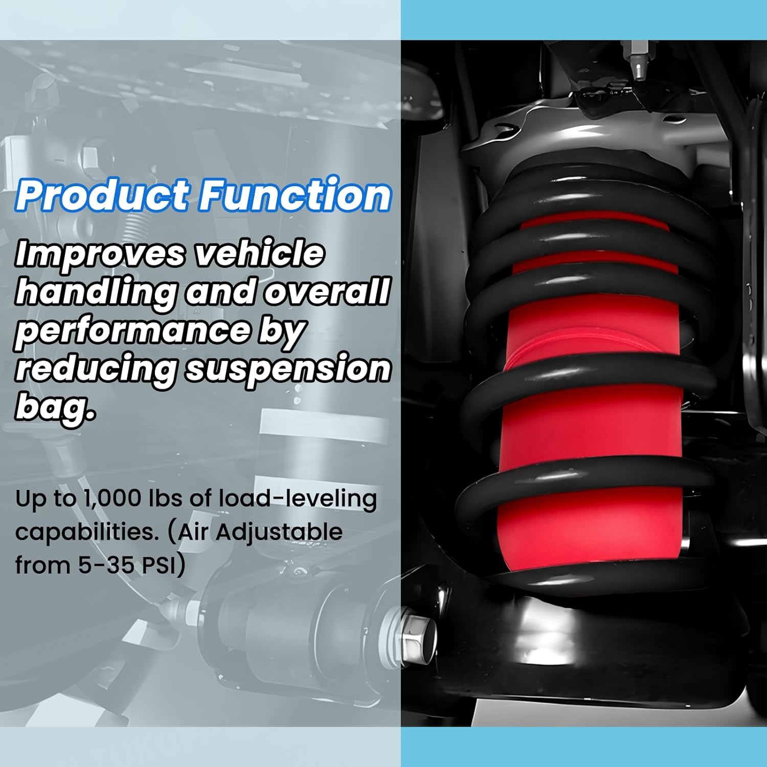 2Pcs Air Suspension Kit for Ford F-250, F-350 and F-450 4WD Super Duty Pickups Car Front Air Helper Spring Bags (7X80537)