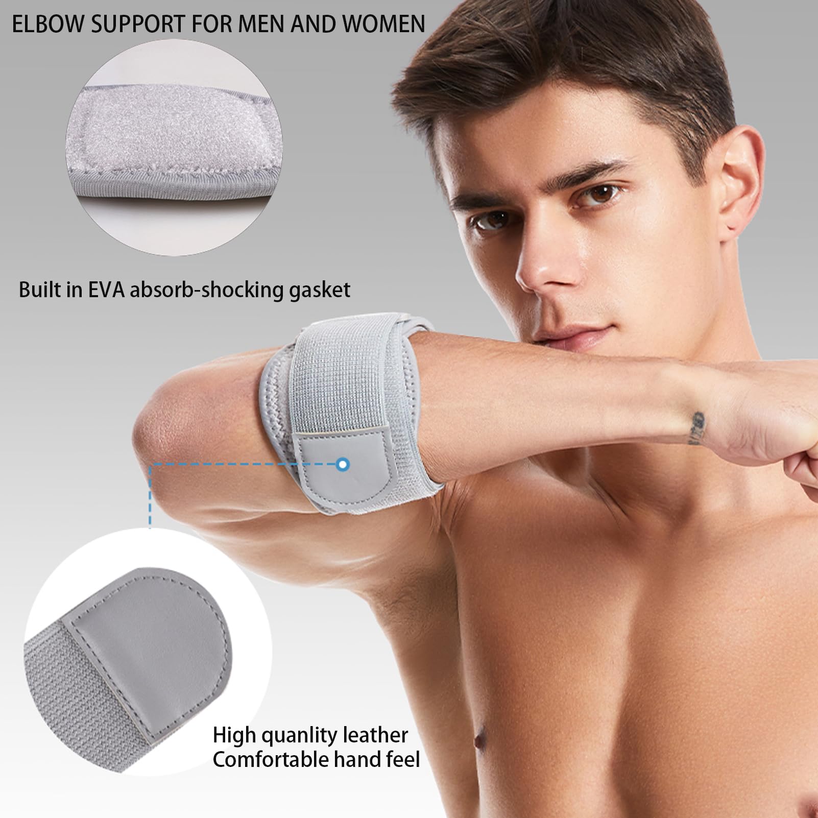 SONGQEE Tennis Elbow Support Strap with EVA gel Pad - Image 4