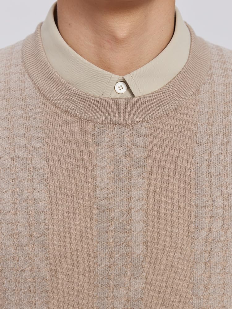 Falso Camisa De 2 Piezas Jersey Suéter Casual Suelto De Otoño E Invierno para Hombres