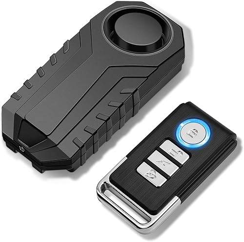 KCMYTONER Alarma de bicicleta con detección de vibración con mando a distancia, sistema de alarma de bicicleta de 113 db, antirrobo, alarma