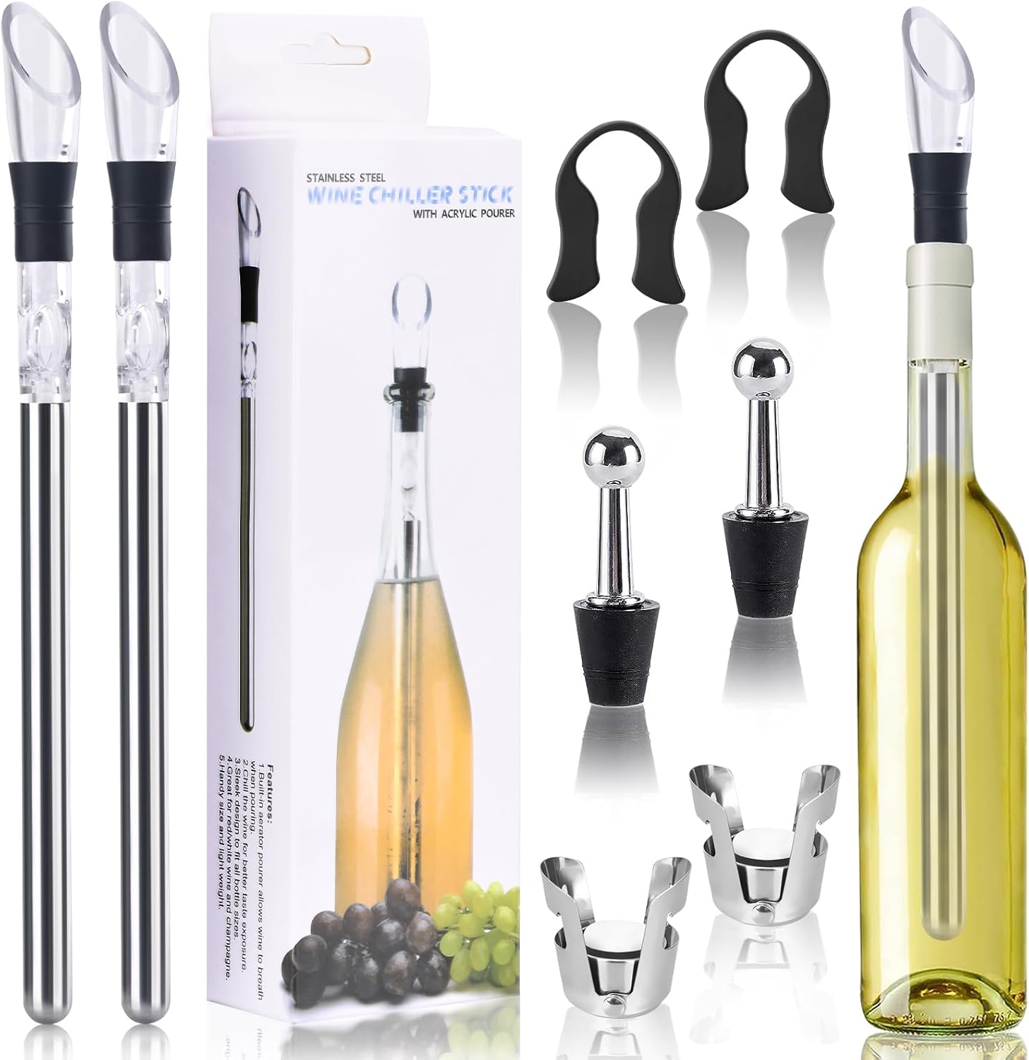 Kwmobile Lot De 2 Rafraîchisseurs De Bouteille 330ml - Noir Et Rouge, Maintien Du Froid