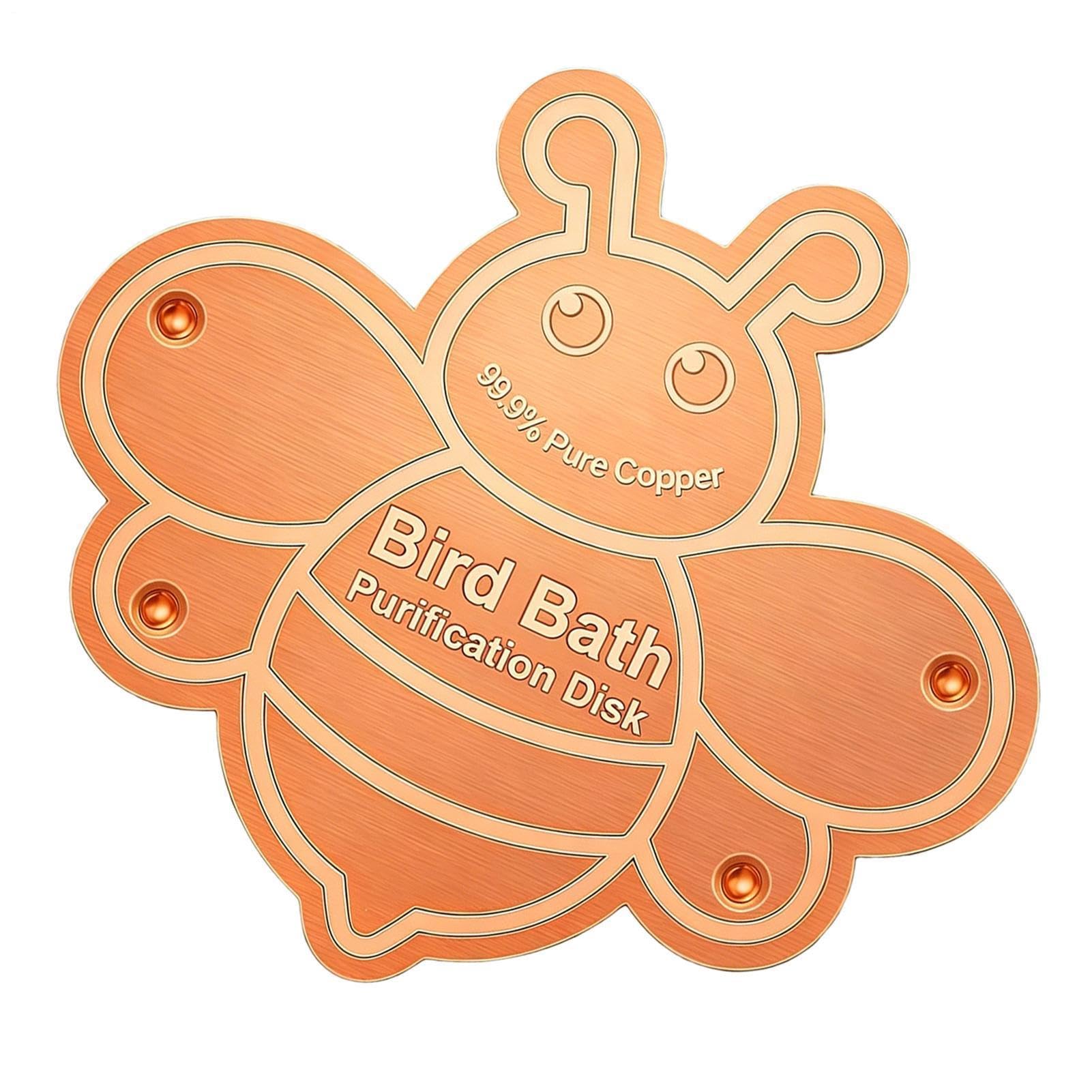 Bird Bath Copper Disk | Safe Animal Shaped Universal Purification | Outdoor Birdbaths Purification Disk - for Garden Yard Patio Balcony Lawn Grassland