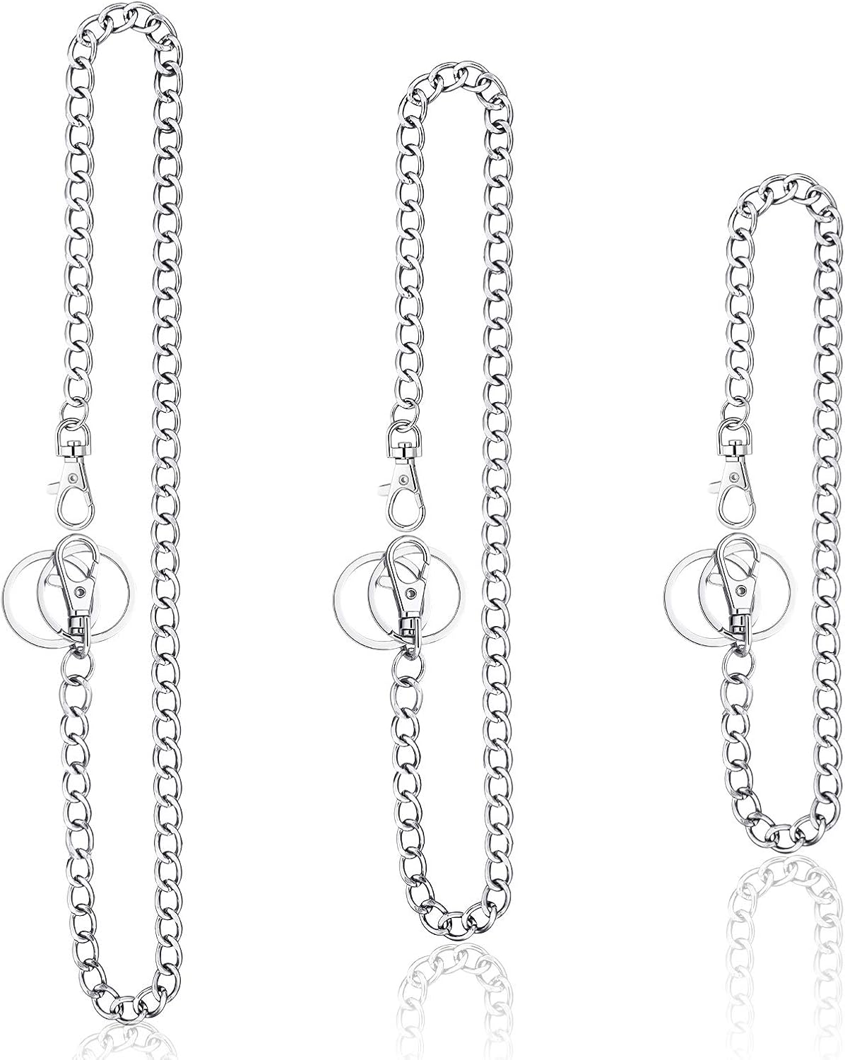 3 Pieces Pants Chain Pocket Chain Belt Metal Jeans Chain