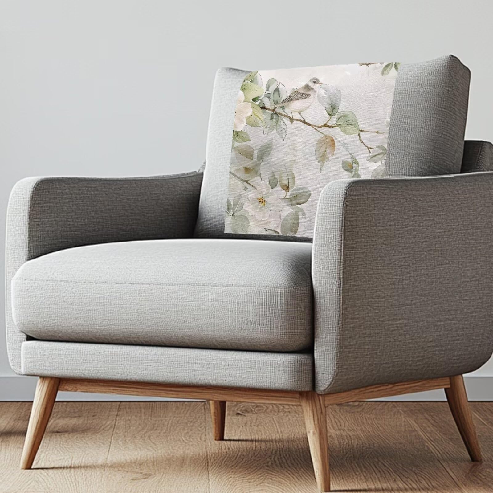 Kopfstützenschutz für Liegestuhl, Vögel, Blumen, Kopfstützenbezüge für Sofa, Kopfschutz, Couch, Kopfbedeckungen, Sofas, Möbel