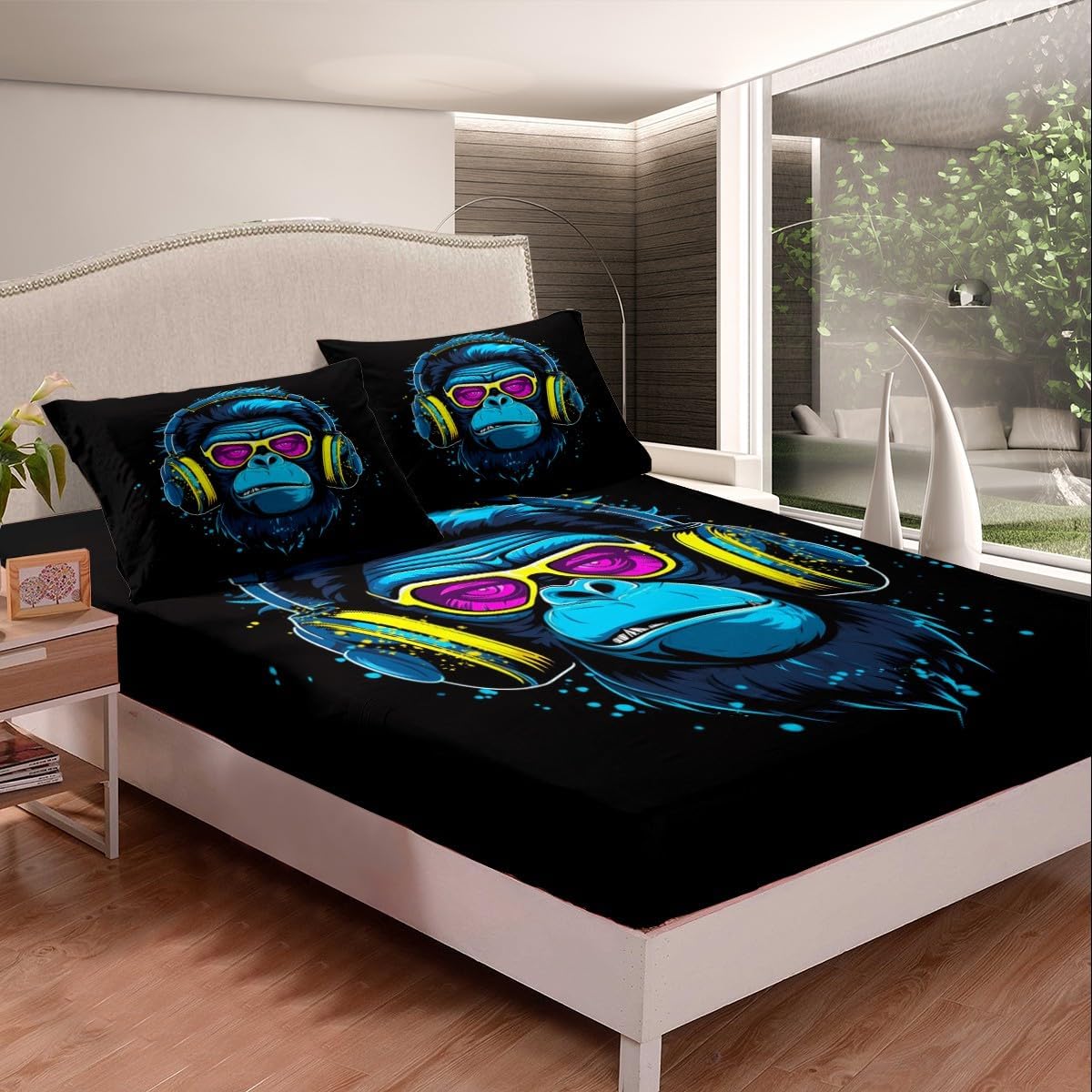 Feelyou Volleyball Bed Cover 3D Ball Sports Bedding Fitted Sheet for Boys Girls Women Men Watercolor Volleyball Bed Sheet Set Ball Games Decor Bedding Sheets Bedroom Collection 3Pcs Queen Size