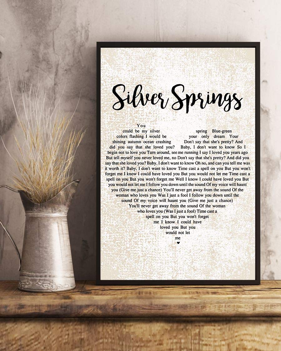 Silver Springs Lyrics Poster Print (16" x 24")