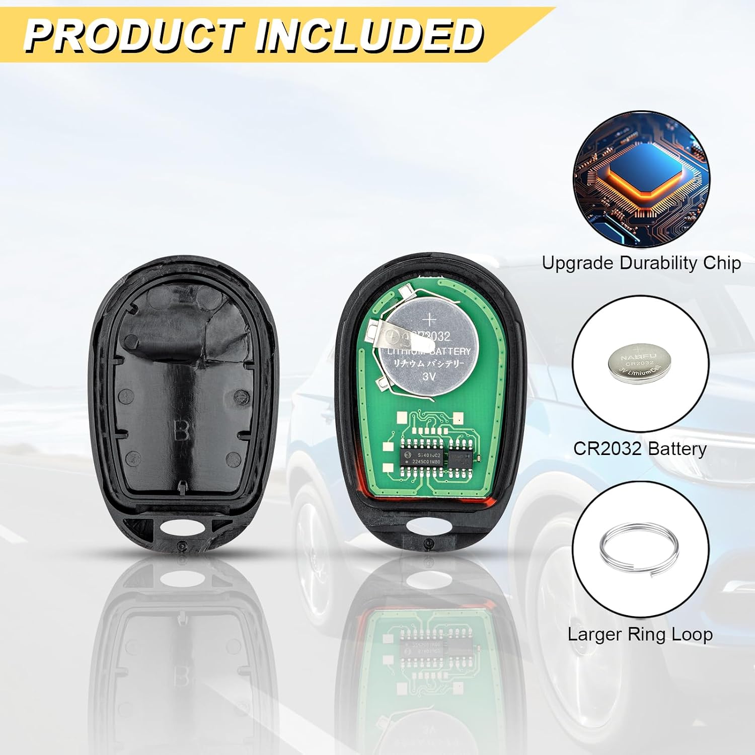 Vurkcy Key Fob Replacement for 2004-2018 Toyota Sienna Car Keyless Entry Remote Control, GQ43VT20T, 6 Buttons