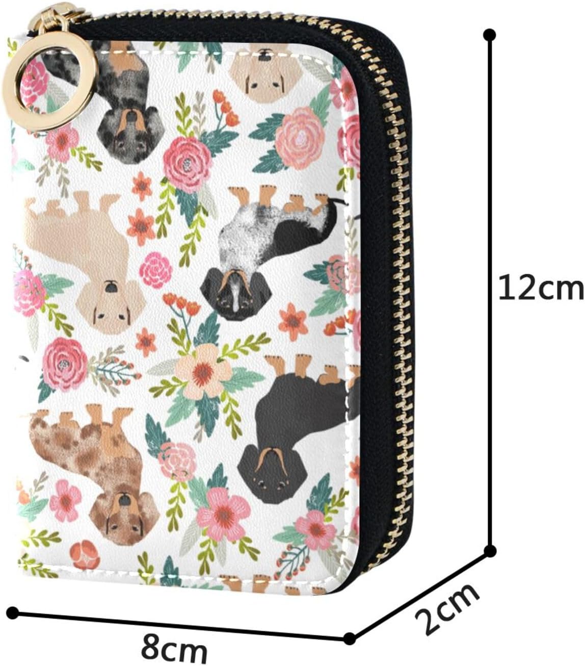 Dachshund Dog RFID Credit Card Holder Wallets Accordion for Women Leather Zipper Card Case Accordion Wallet for Ladies Girls - Image 4
