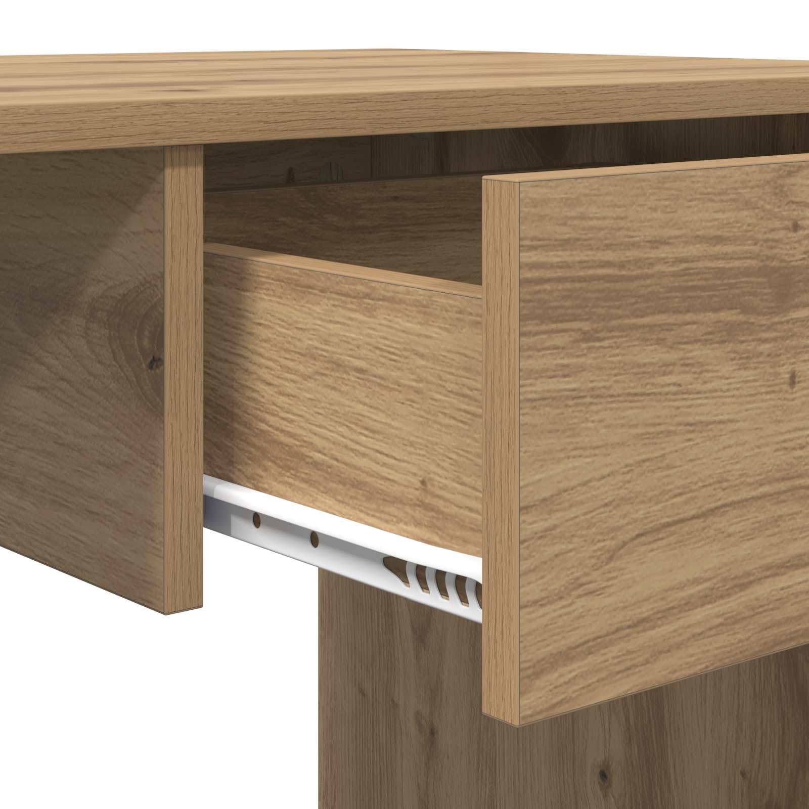 Hothingwell Biurko Wood Ingenierie 100 x 50 x 76 cm | Nowoczesny design, szuflady z metalowymi uchwytami, do domowego biura lub gabinetu