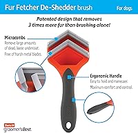 Vista 5 de Hartz Groomer's Best Fur Fetcher De-Shedder - Cepillo para perro, color negro