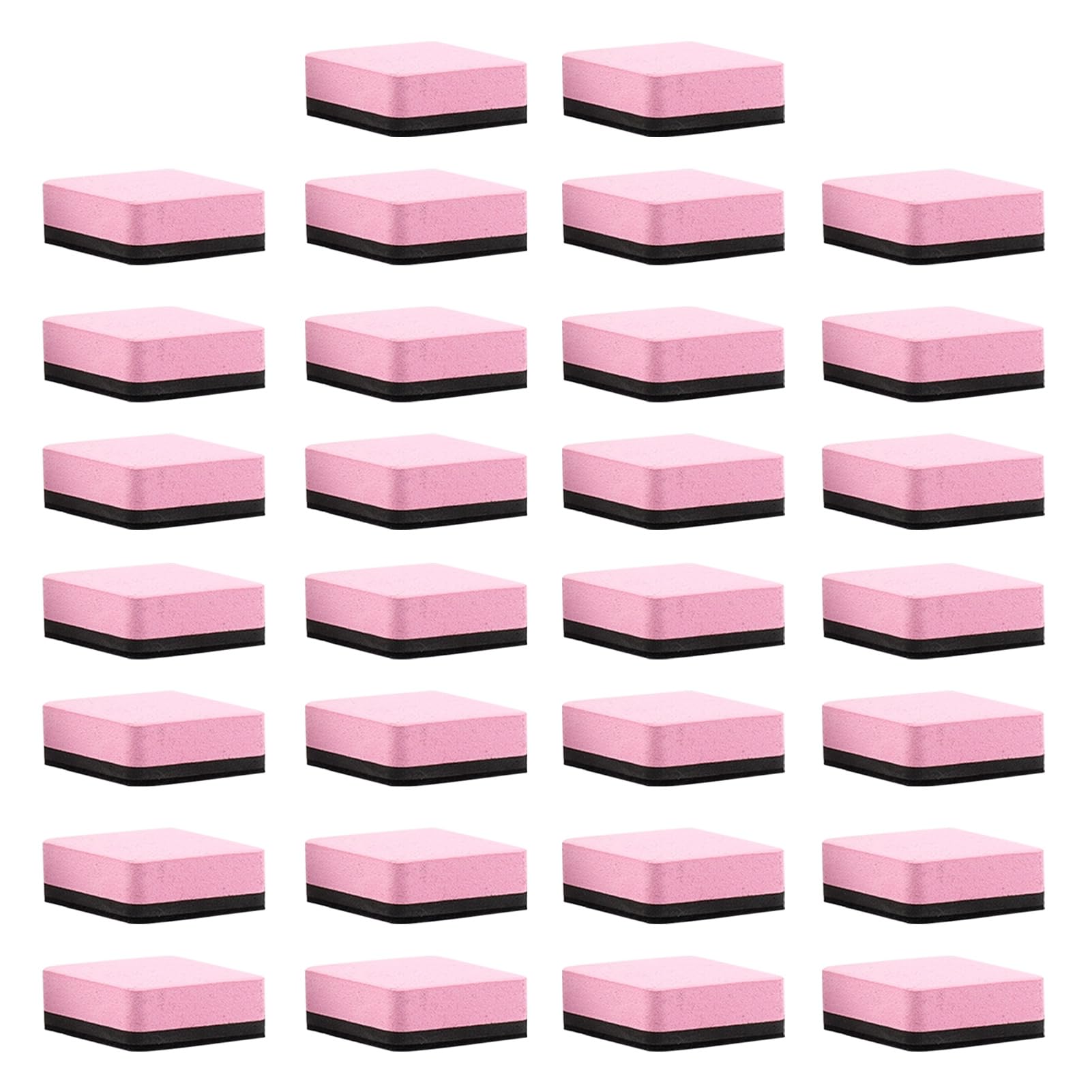 Worparsen Pink 30Pcs Magnetic Whiteboard Eraser Magnetic Whiteboard Dry Erasers Portable Mini Dry-Erase Board Erasers Chalkboard Cleanser