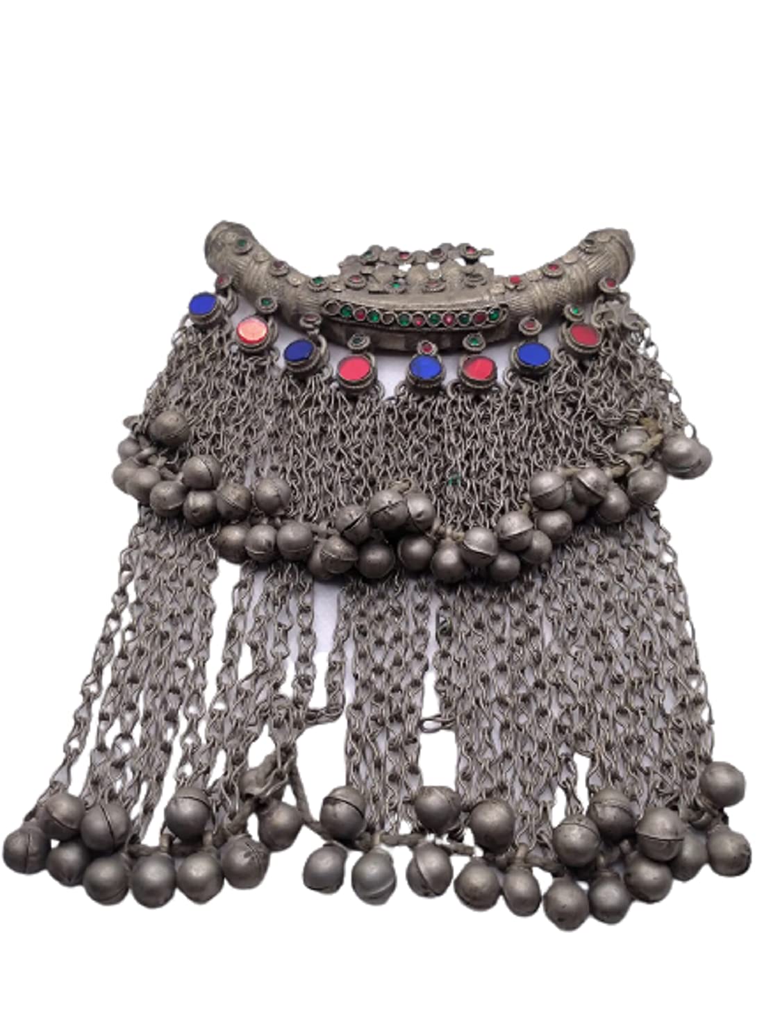 Vintage Tribal Massive Choker Necklace, Antique Choker Necklace With Dangling Bells, Kuchi Necklace, Boho Necklace, Vintage Jewelry